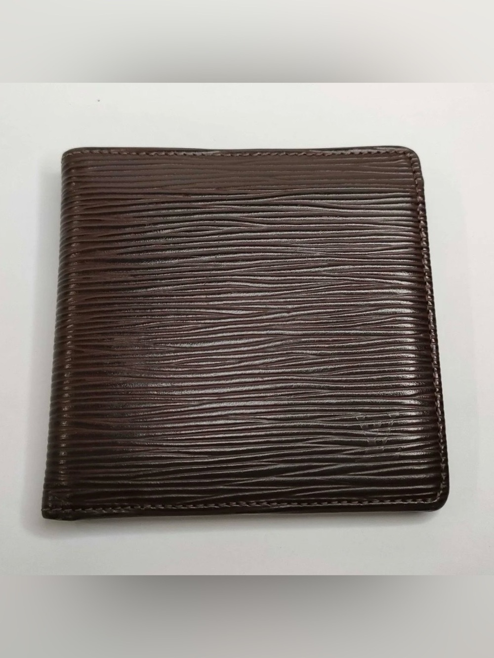 Louis Vuitton Brown Textured Epi Leather Bi-Fold Wallet